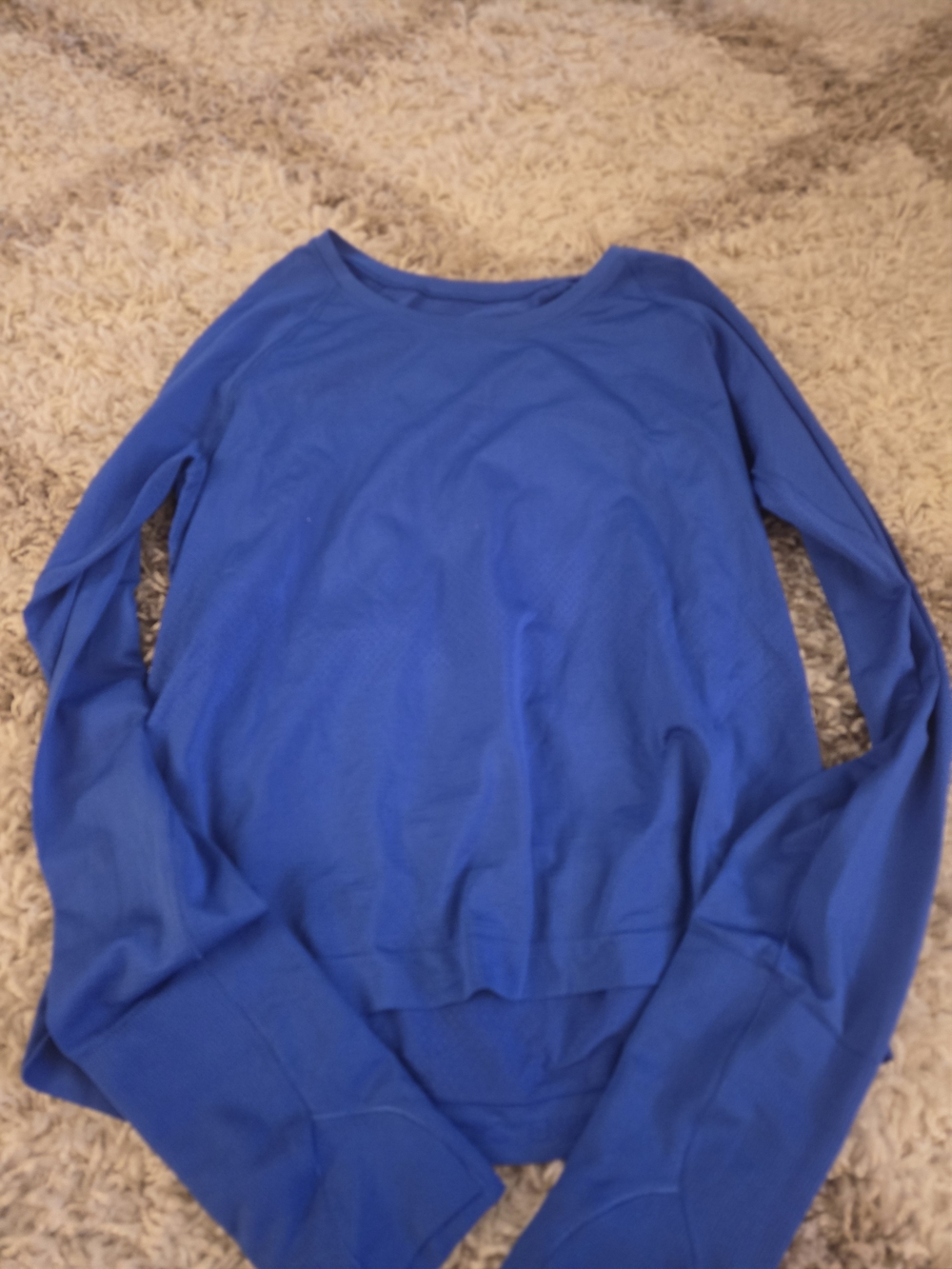 lululemon athletica Long Sleeve Crew in Royal Blue